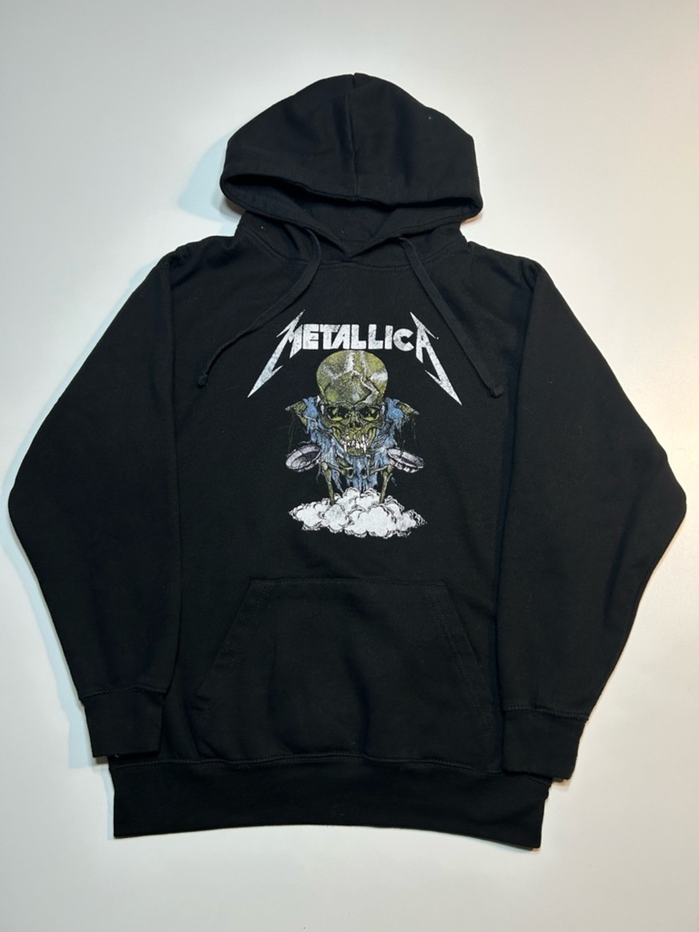 Metallica Please Their Appetite Skull Black Graphic Pullover Band Hoodie